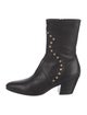 Celine Leather Studded Accents Boots