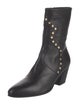 Celine Leather Studded Accents Boots
