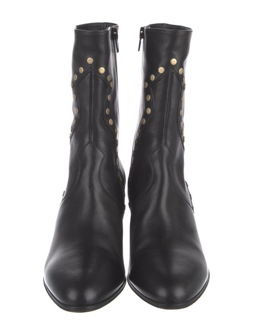 Celine Leather Studded Accents Boots