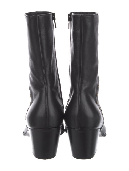 Celine Leather Studded Accents Boots