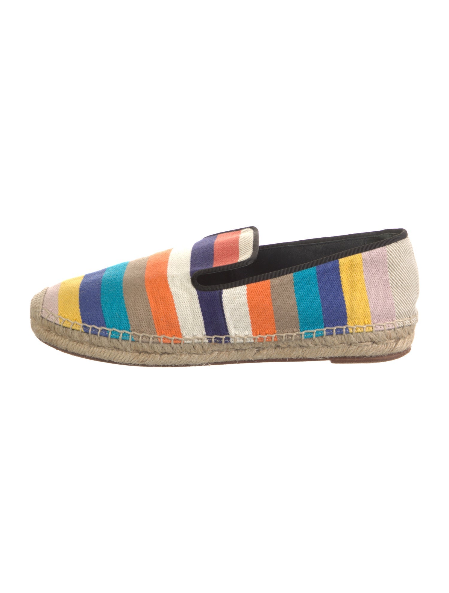 Celine Canvas Colorblock Pattern Espadrilles