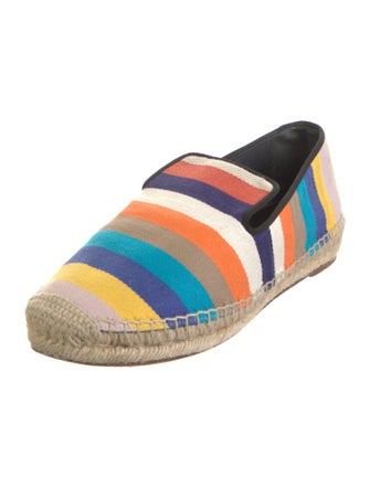 Celine Canvas Colorblock Pattern Espadrilles