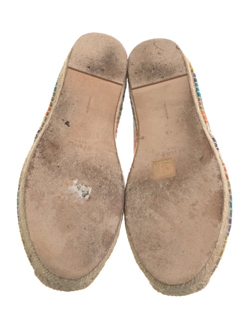 Celine Canvas Colorblock Pattern Espadrilles