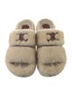 Celine Shearling Slides
