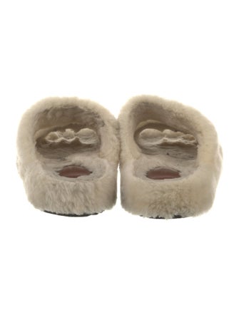 Celine Shearling Slides