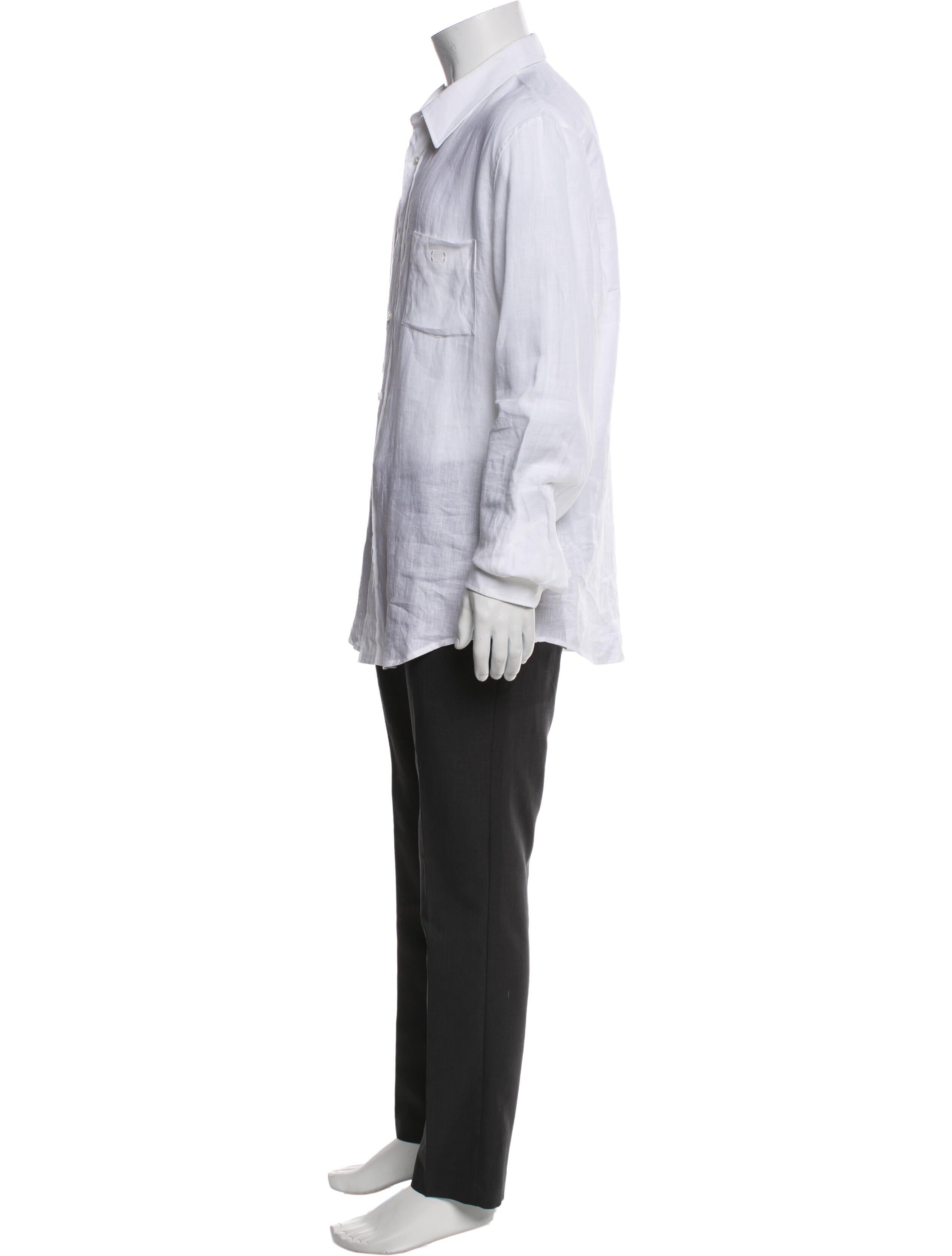 Celine Linen Long Sleeve Dress Shirt
