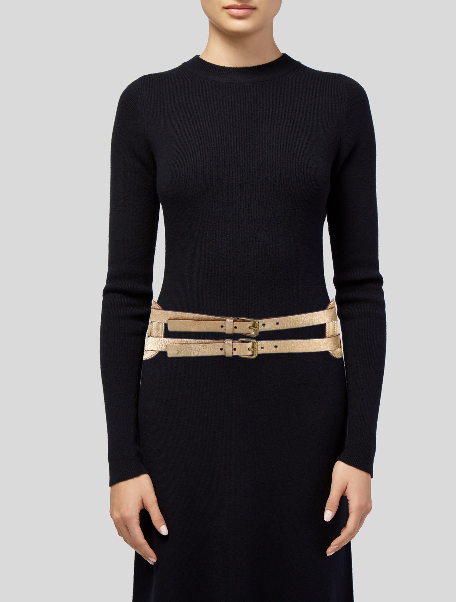 Celine Wide Leather Waist Belt