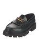 Celine Leather Fringe Trim Accent Loafers