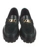 Celine Leather Fringe Trim Accent Loafers