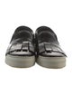 Celine Leather Fringe Trim Accent Sneakers