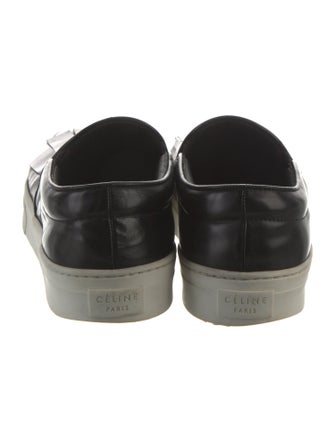 Celine Leather Fringe Trim Accent Sneakers