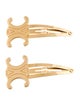 Celine Triomphe Gold Hair Clips 2023