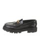 Celine Leather Chain-Link Accents Loafers