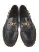 Celine Leather Chain-Link Accents Loafers