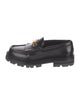 Celine Leather Chain-Link Accents Loafers