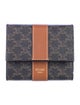 Celine SMALL TRIFOLD TRIOMPHE CANVAS Leather Compact Wallet