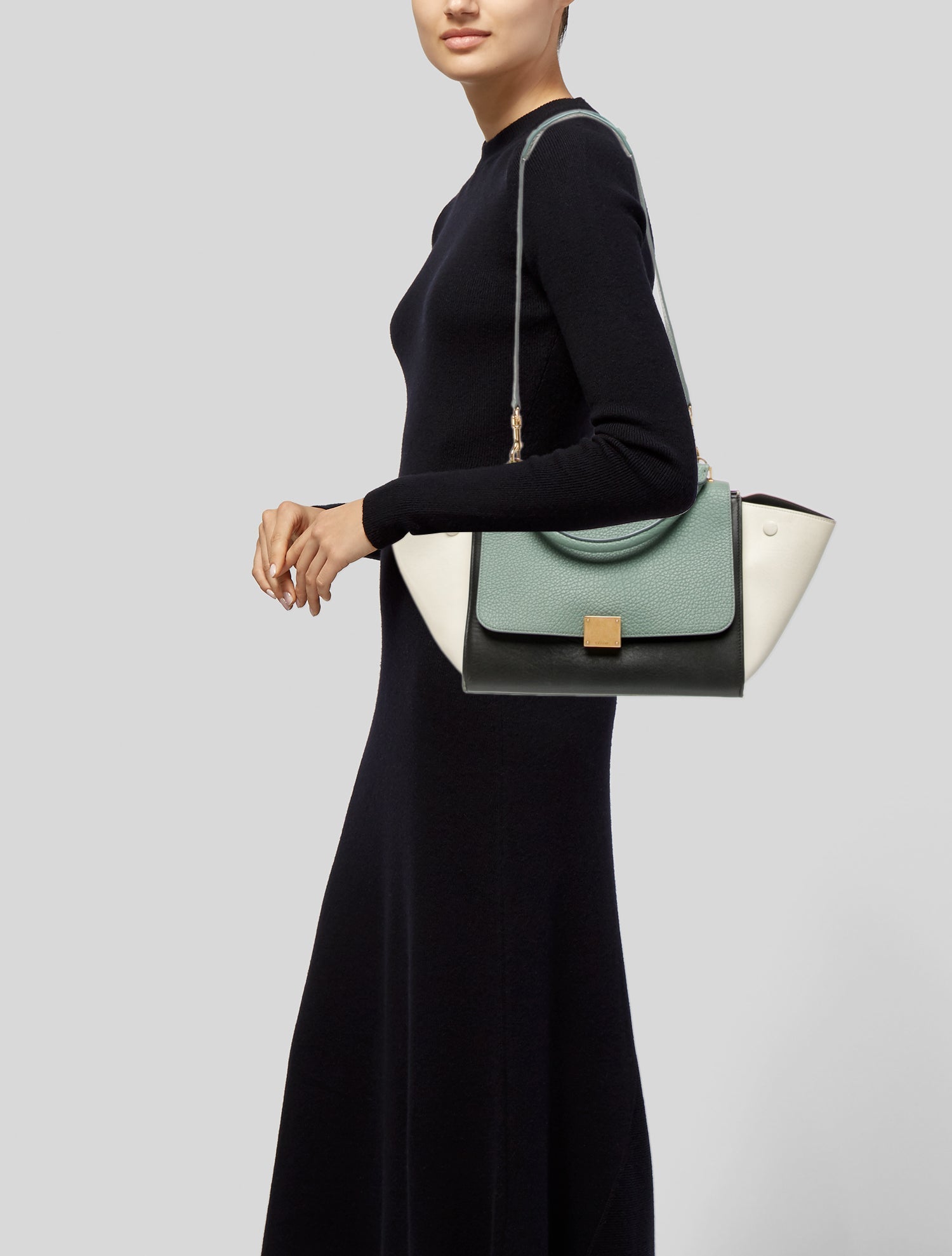 Celine Leather Trapeze Small