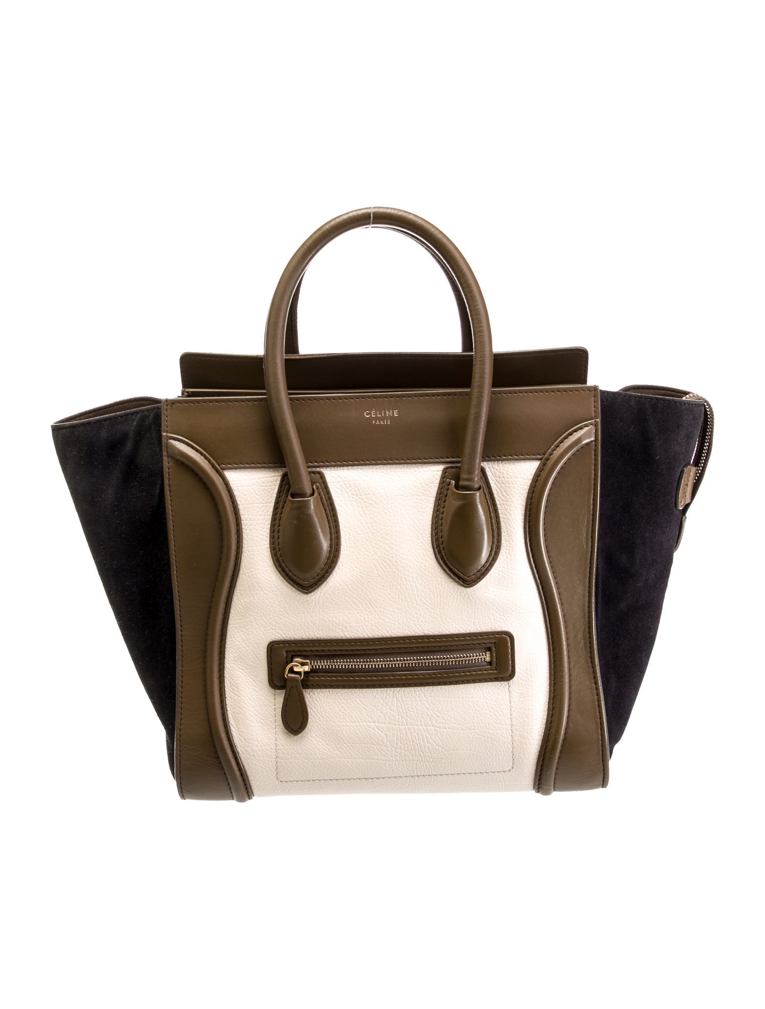 Celine Leather Tricolor Luggage Mini