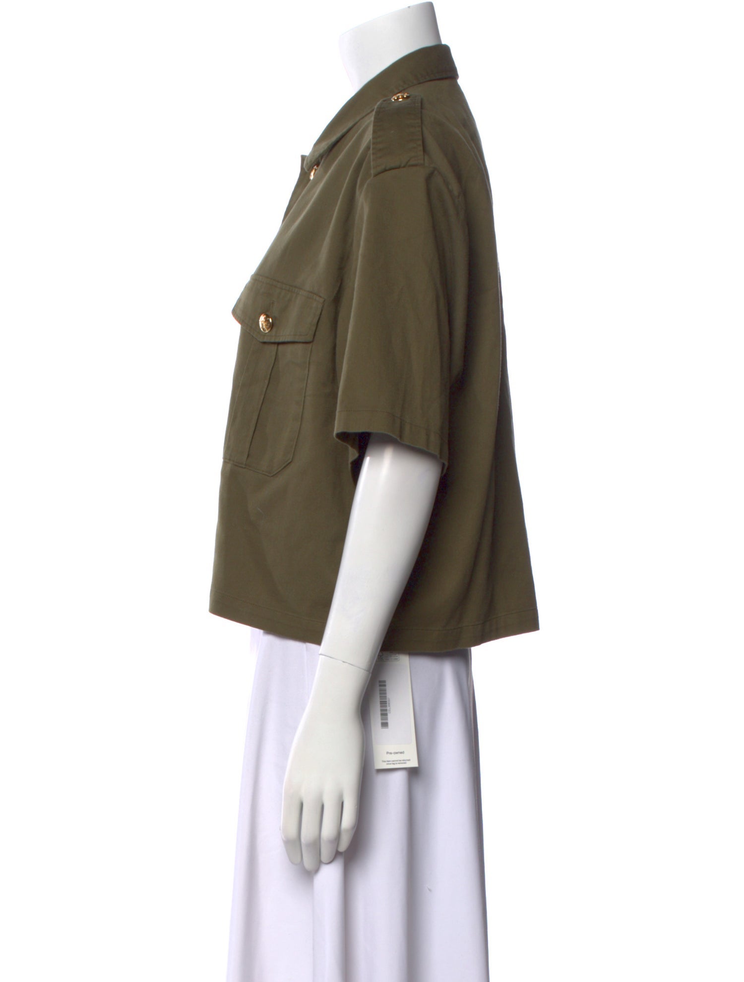 Celine Short Sleeve Button-Up Top