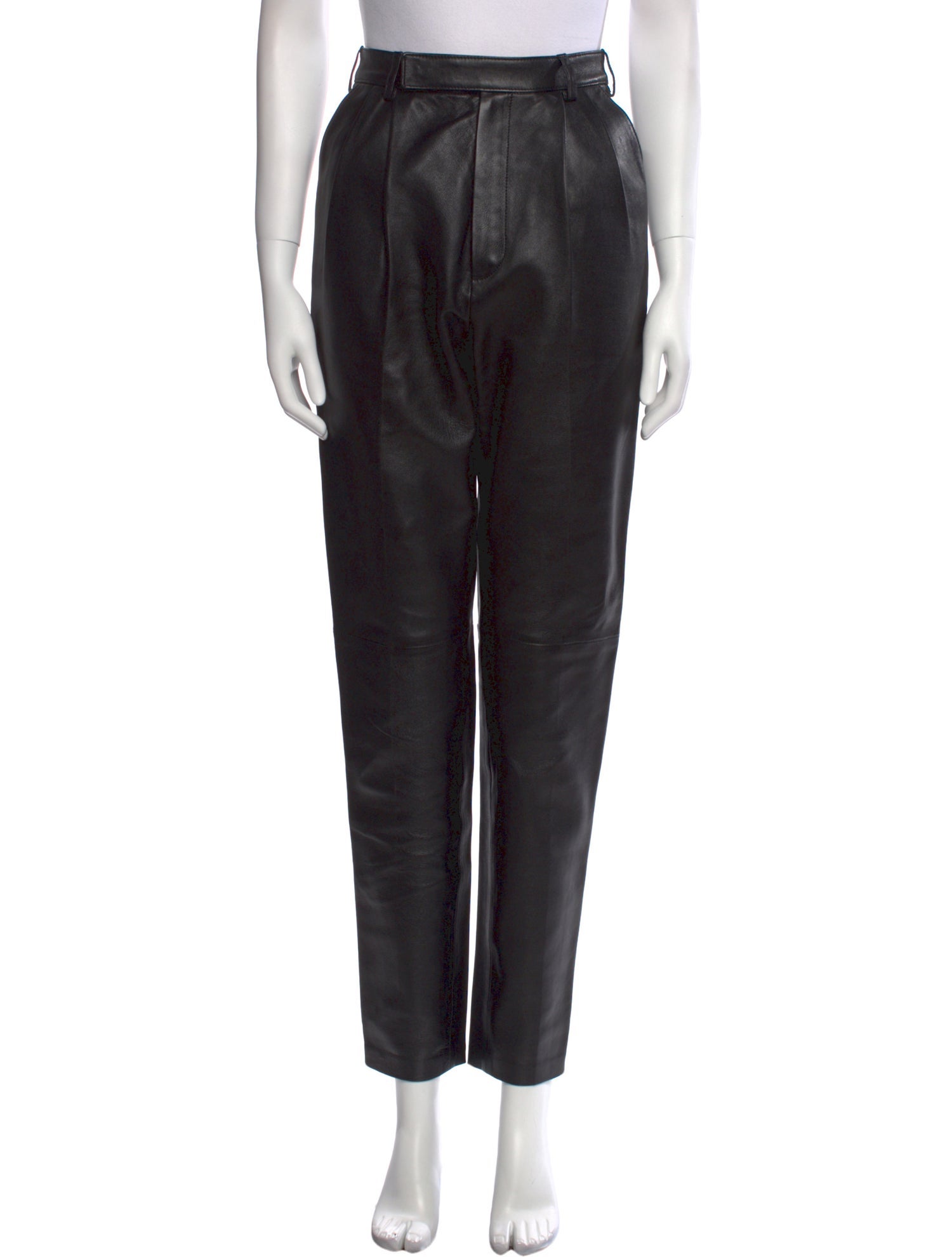 Celine Leather Straight Leg Pants