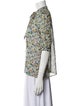 Celine Silk Floral Print Button-Up Top