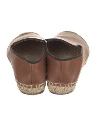 Celine Leather Grosgrain Trim Espadrilles