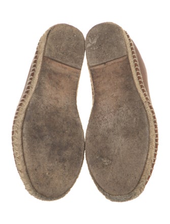 Celine Leather Grosgrain Trim Espadrilles