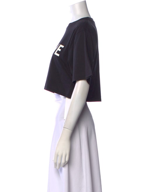 Celine Logo Graphic Print Crop Top