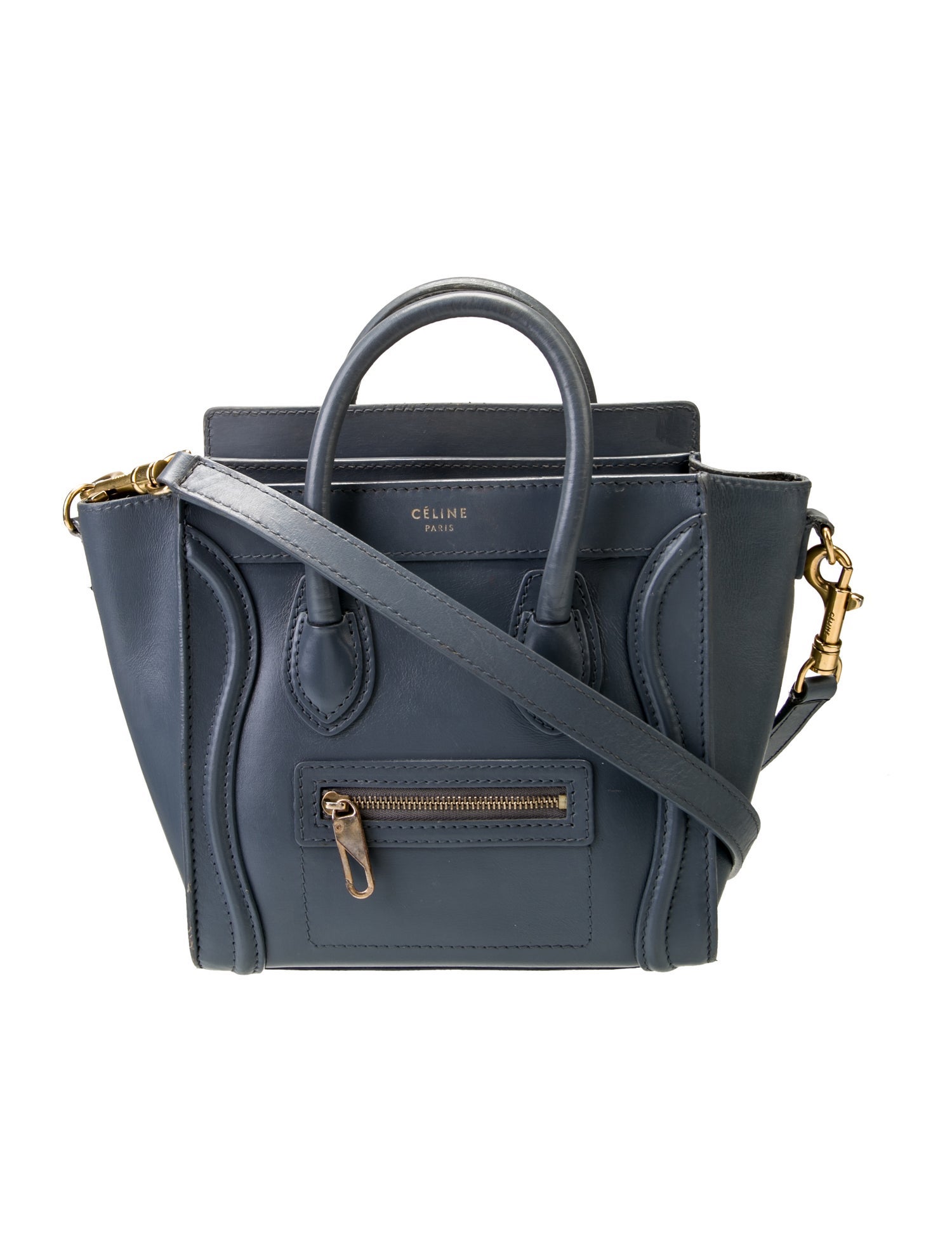 Celine Leather Luggage Nano
