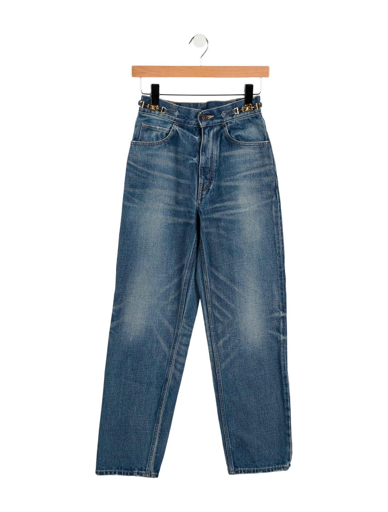 Celine High-Rise Straight Leg Jeans