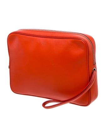 Celine Leather Dragonne Pouch