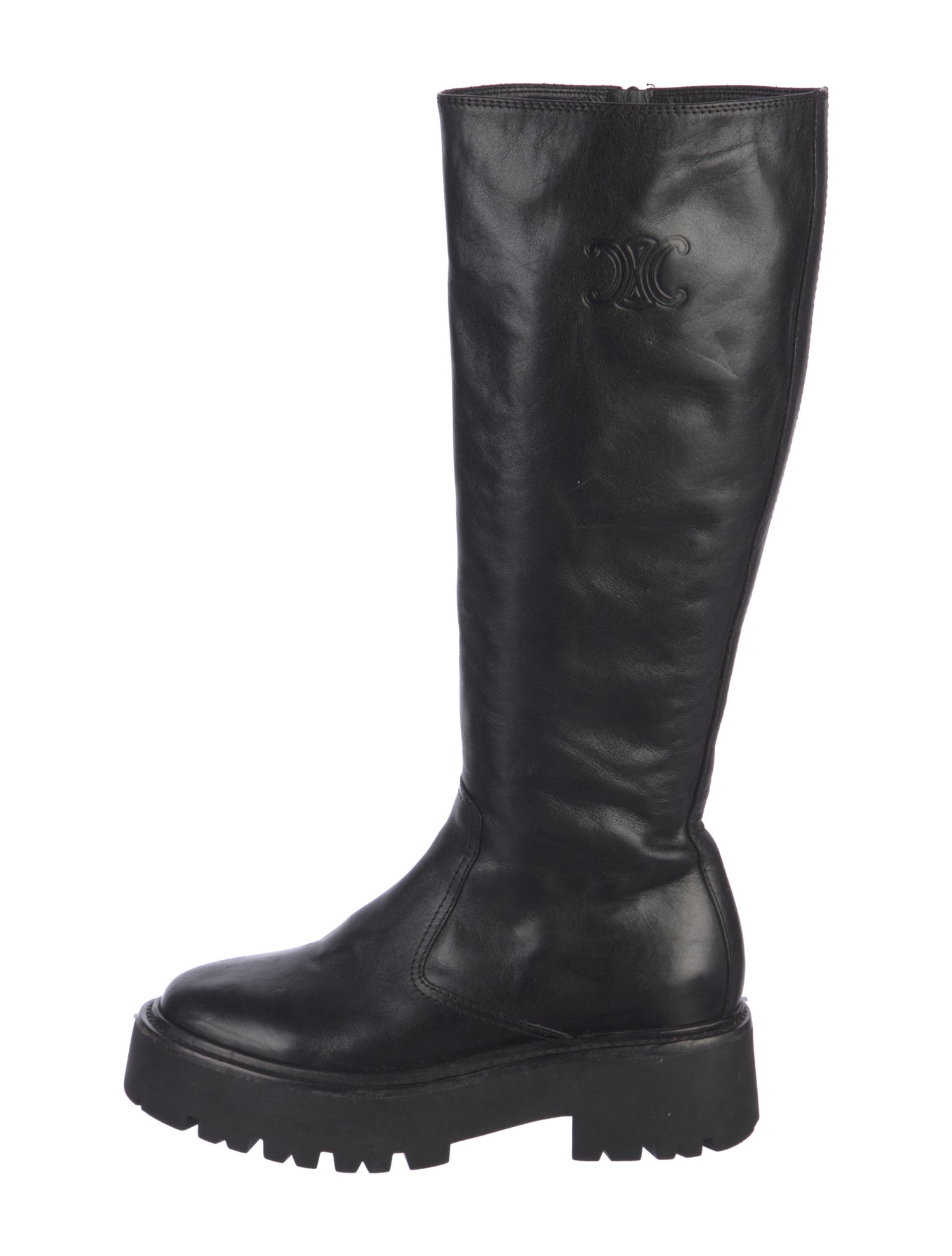 Celine Leather Combat Boots