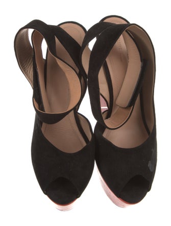 Celine Suede Slingback Pumps