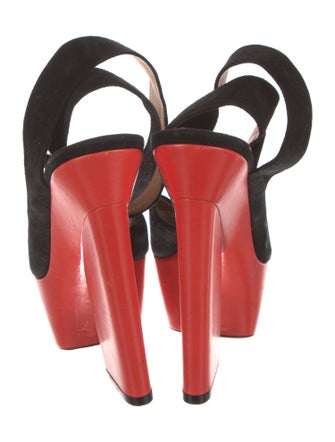 Celine Suede Slingback Pumps