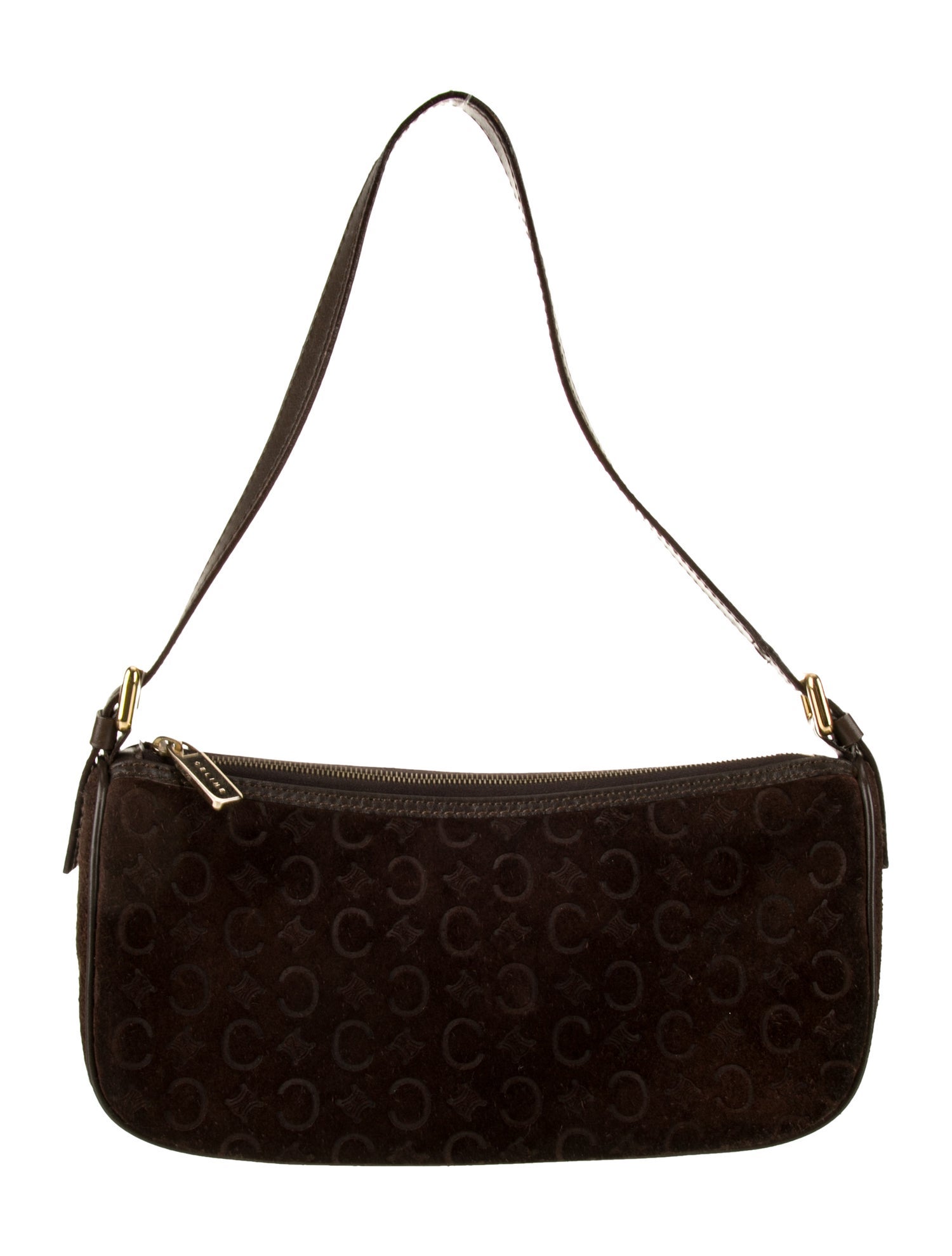 Celine Suede Shoulder Bag Vintage