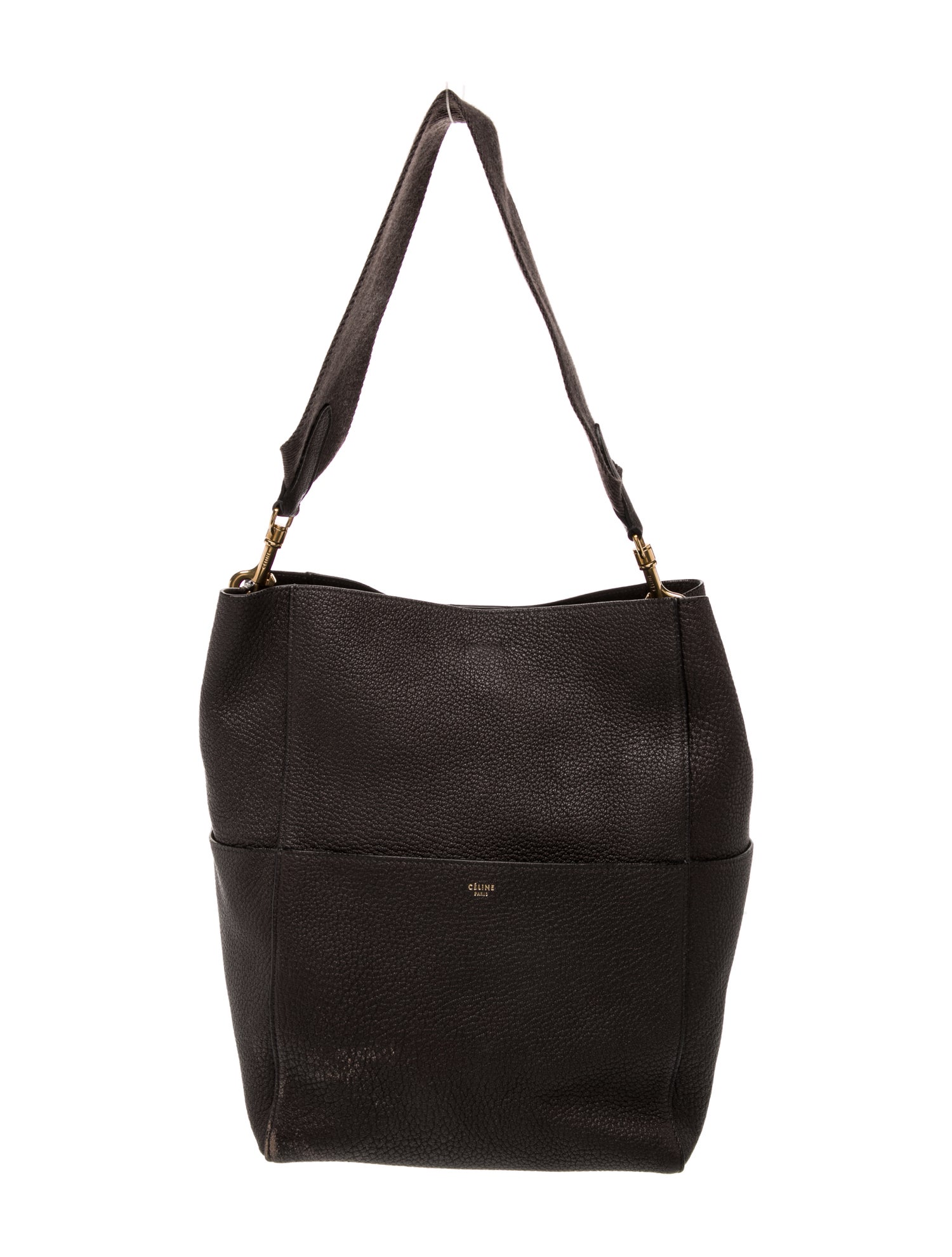 Celine Leather Seau Sangle Medium