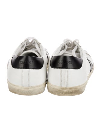 Celine Leather Colorblock Pattern Sneakers