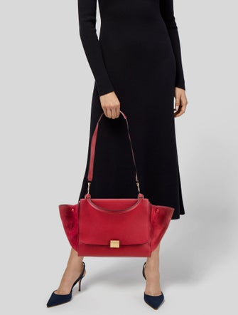 Celine Leather Top Handle Bag