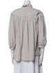 Celine Fluid Long Sleeve Mock Neck Blouse