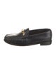 Celine Leather Chain-Link Accents Loafers