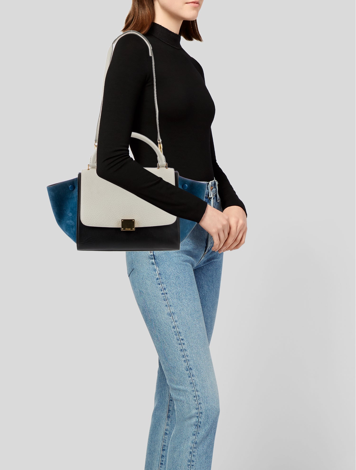 Celine Leather Trapeze Mini