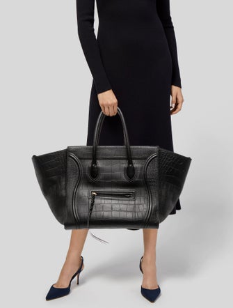 Celine Leather Luggage Phantom Large