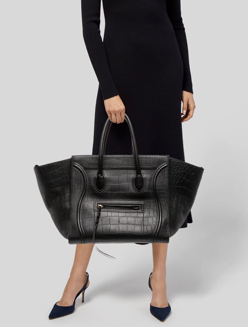 Celine Leather Luggage Phantom Large