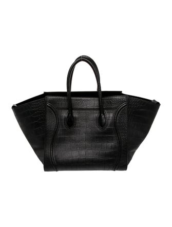 Celine Leather Luggage Phantom Large