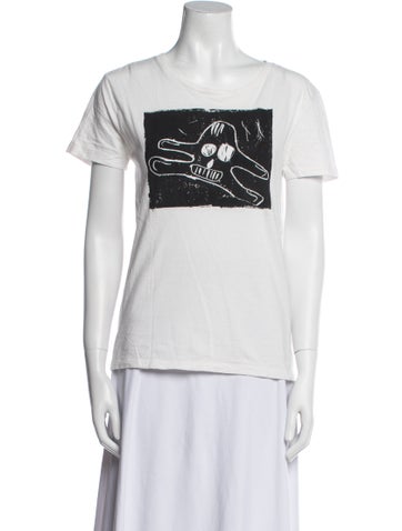 Celine Tops Graphic Print Crew Neck T-Shirt XS