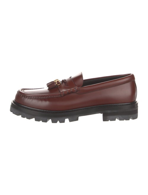 Celine Leather Tassel Accents Loafers