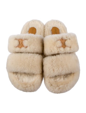 Celine Fur Slides