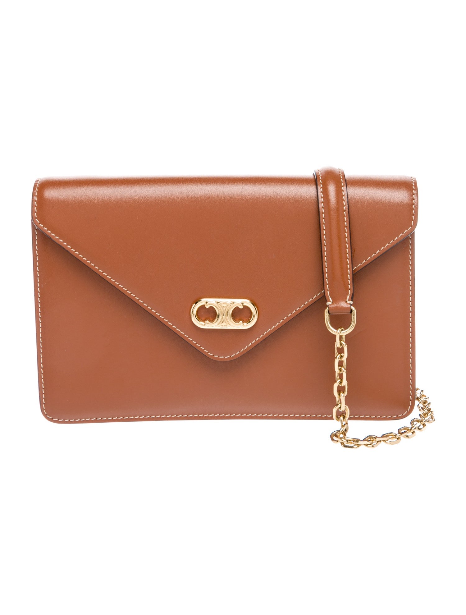 Celine Calfskin Maillon Triomphe Wallet On Chain