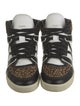 Celine Leather Animal Print Wedge Sneakers