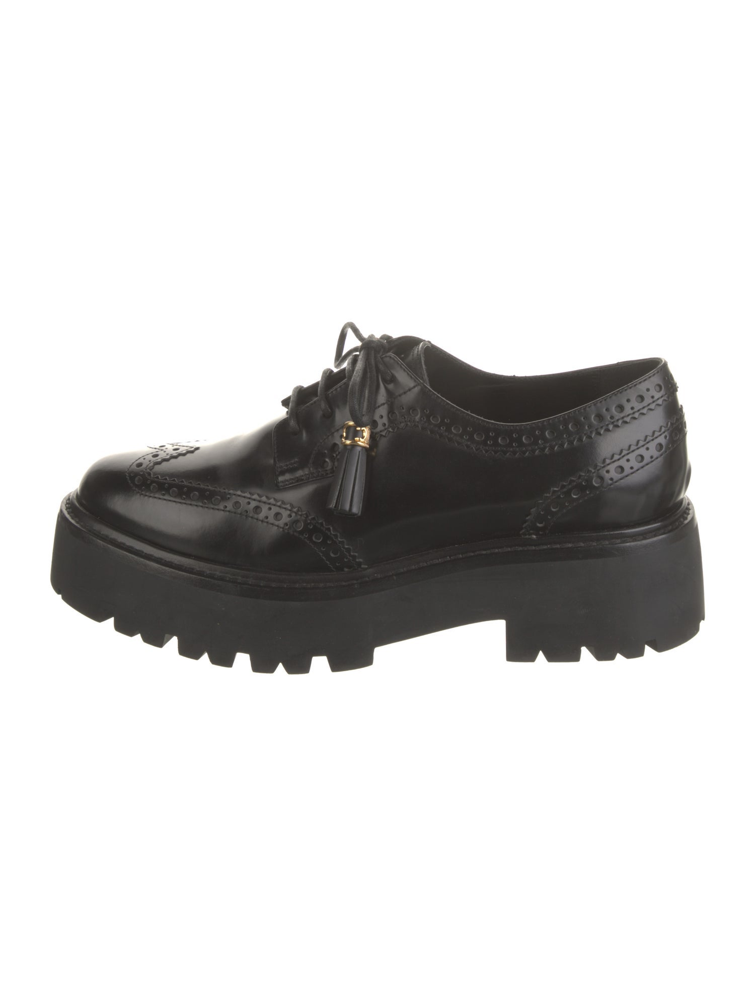 Celine Leather Tassel Accents Oxfords